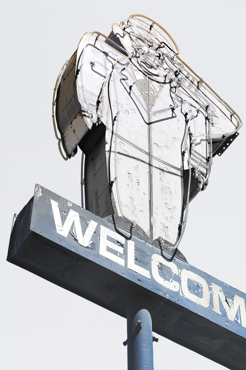 Felts Field Airport welcome sign, Spokane, Washington