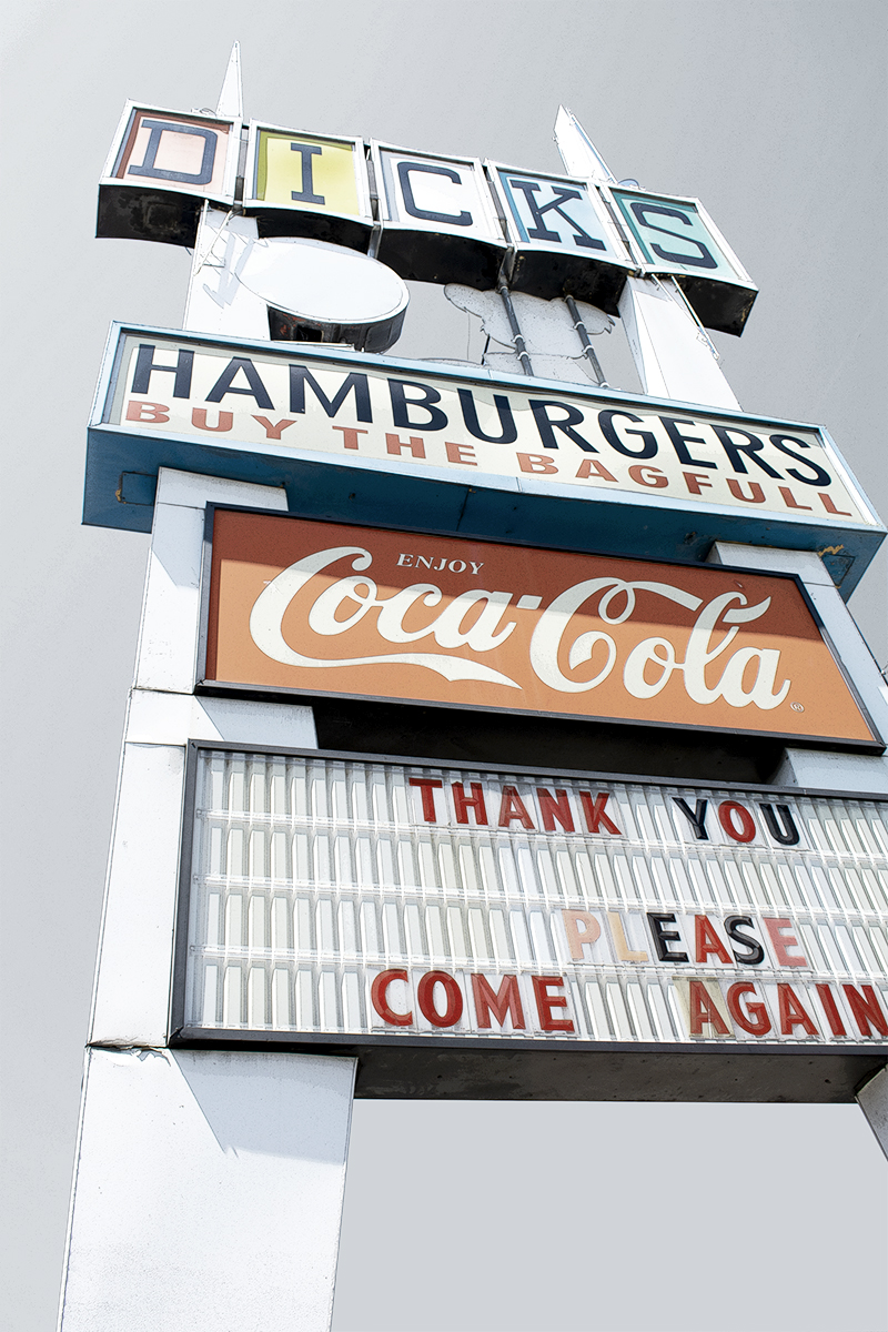 Dicks Hamburgers sign, Spokane, Washington